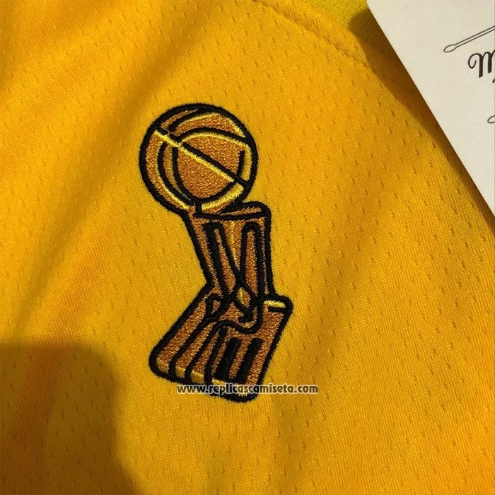Camiseta Los Angeles Lakers Kobe Bryant NO 24 Mitchell & Ness 2008-09 Amarillo